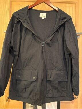 Off Line by Arie  Black Lightweight Cotton Jacket Sz M